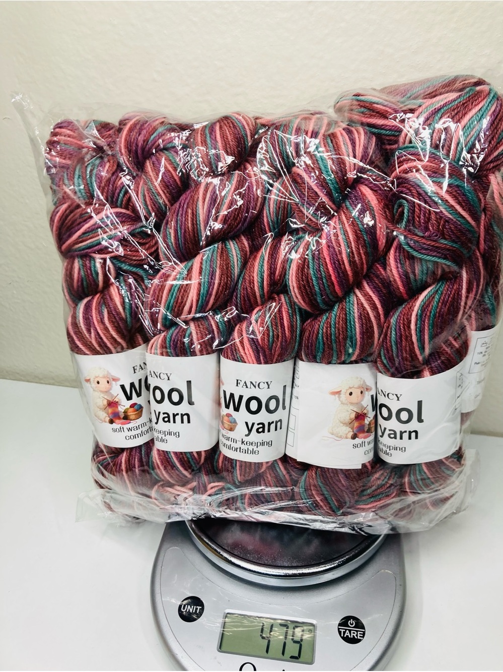 10 NEW Fancy Wool Yarn 475+g 85% Australian Wool 10% Camel 5% Anti-Pilling Fiber